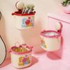 Wall Mounted Suction Cup Trash Can Punch-Free Cartoon Storage Bucket  Bathroom Accessories