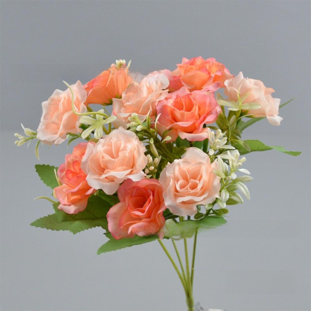 Realistic 10 Heads Artificial Rose Bouquet 32cm Silk Western-Style Floral Decor Artificial Flowers Home Decor