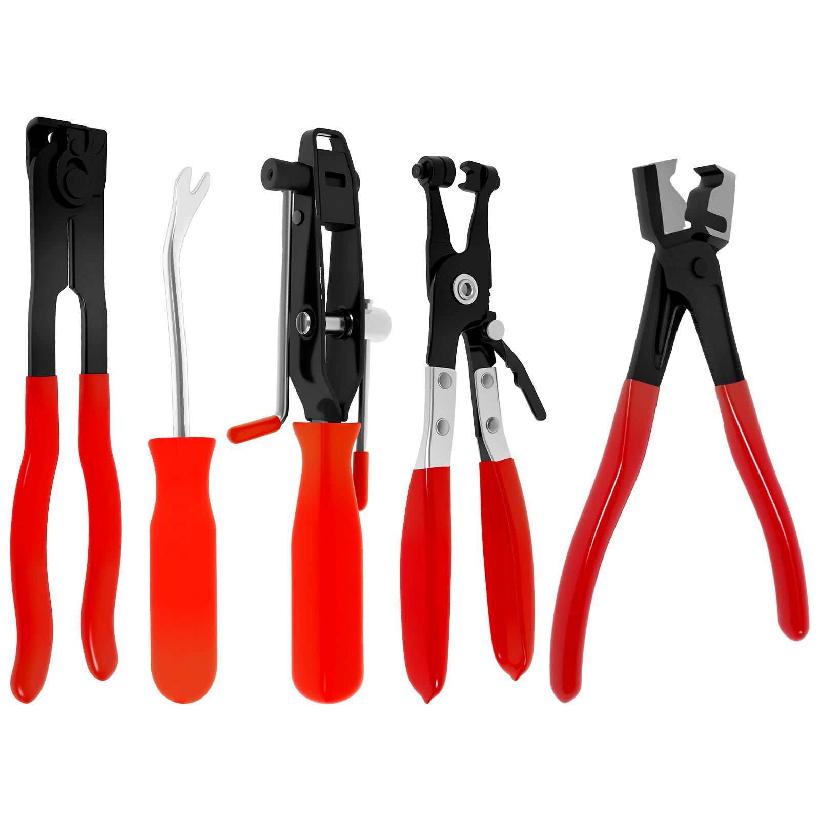 

5Pcs Fuel Line Pliers Set Trim Removal Tool Carbon Steel Professional Grade for Auto Maintenance Car Repair Vehicle Trim Removal