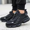 Fashion Rotary Button Safety Shoes Men Steel Toe Sneakers Puncture Proof Work Safety Boots Air Cushion Sport Work Shoes Anti-smash Boots