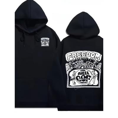 Unisex Fear & Screams Hoodie Skull Print Hoodie MenClothing Harajuku Vintage High Street Hoodies Unisex Casual Sweatshirt Tops