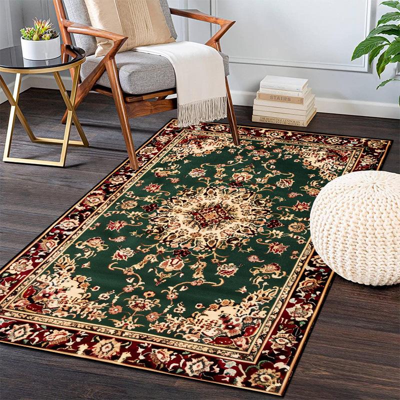 Vintage Dywan Perski Dekoracja Salonu Dywaniki Luksusowe Europejskie Dywaniki Sypialniane Dywaniki Przyłóżkowe Puszyste Miękkie Dywaniki Pod Sofę Mata Podłogowa Zmywalna