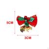 4Pcs Christmas Bow Bell Supplies Glitter Pendant Crafts Topper Charm Xmas Tree Hanging Decorations