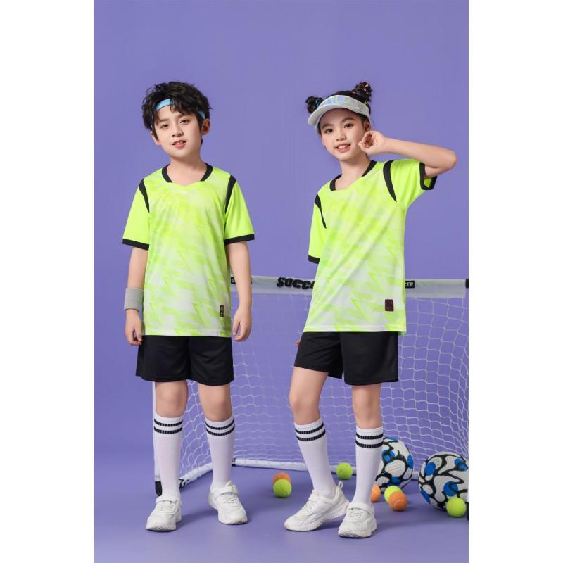 Kids Soccer Jersey Set Boys Girls Quick Dry Short Sleeve Training Uniform Students
