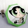 1PC The Powerpuff Girls Umbrella Portable Folding Umbrella Iron Frame Hole Bone Structure Outdoor Home Umbrella A1