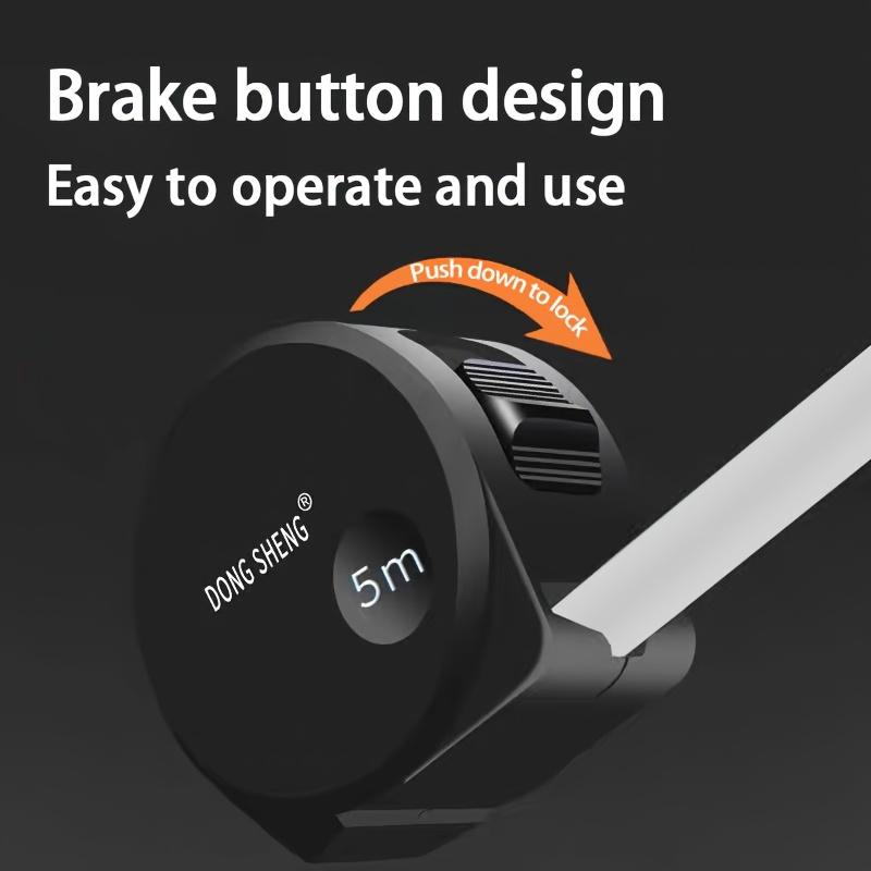 1pc Tape Measure Black Matte High Precision Durable Waterproof Frosted Finish, Locking Feature Thickened Shell,Heavy-Duty Precision Measuring Tool