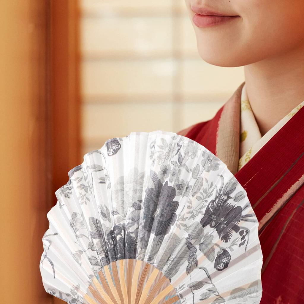 TOYMYTOY Fabric Folding Stylish Handheld Fan for Perfect for Fireworks and Perfect for and Beautiful Japanese-Style Fan, Summer, Festivals, Displays,