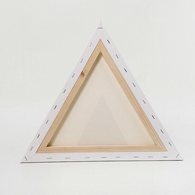 Üçgen Ahşap Kutu Çerçeveli Boş Gerilmiş Sanat Tuvali Akrilik Yağlı Boya Tahtası