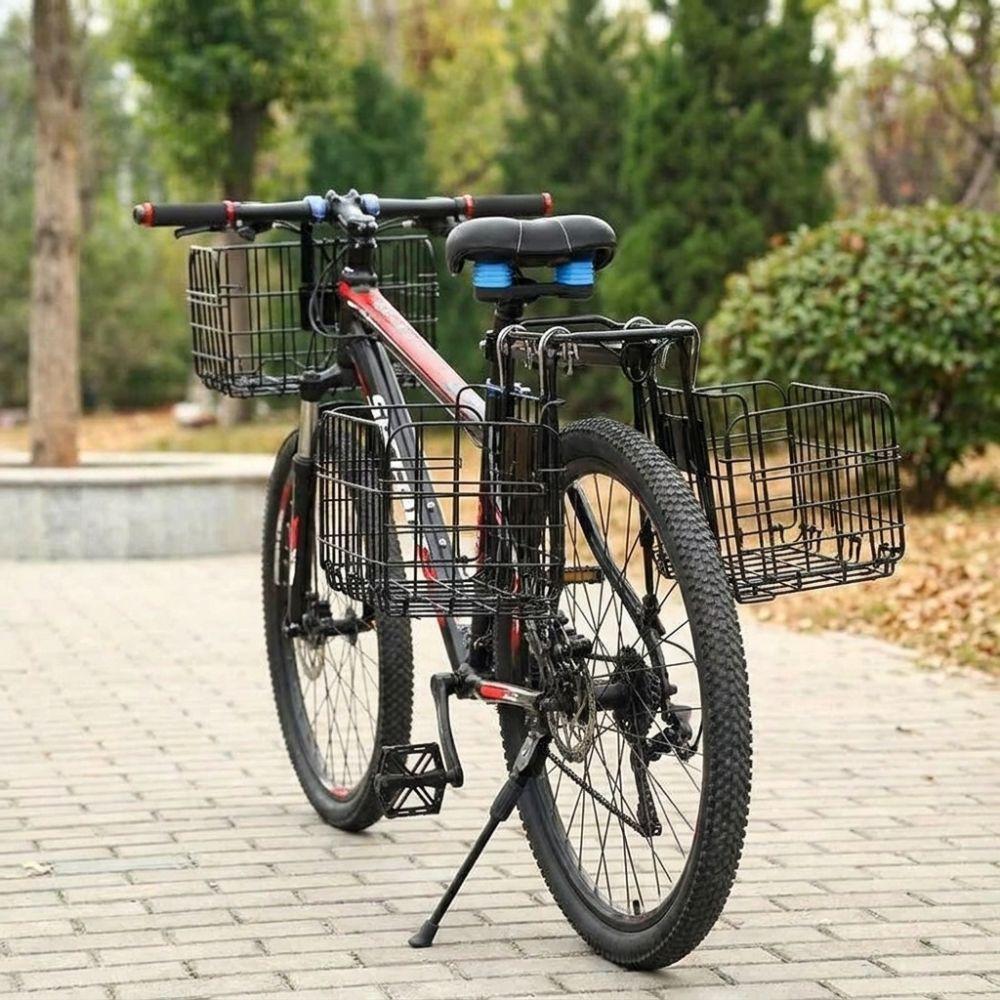 Foldable Bike Front Basket Black Bicycle Storage Basket New Bike Carrier Bag For Electric Bikes