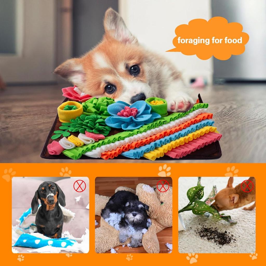 Pet Slow Food Puzzle Mat Dog Sniffing Mat Cat Feeding Blanket Sniffing Training Mat Toys