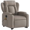 Electric Recliner Chair with Lift Function Taupe Fabric