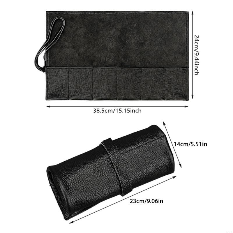 Couros de Vaca Relógio Mecânico Protetor Rolo Estojo para Relógios Protetor de Relógios Mecânicos com Interior de Veludo Macio X3UC