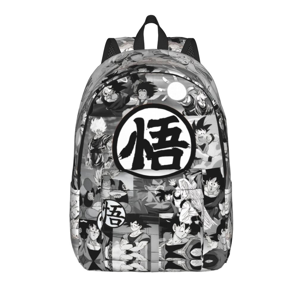 DBZ Kanji Symbol Fashion Backpack Durable Student Business Son Goku Daypack for Men Women Laptop Canvas Bags