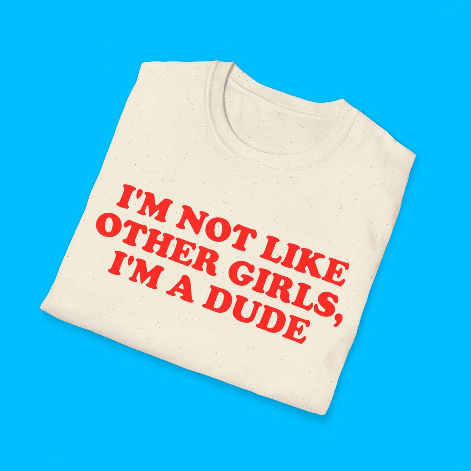 I m Not Like Other Girls I m a Dude T-Shirt, Retro Meme Tee, Edgy Humor Shirt S