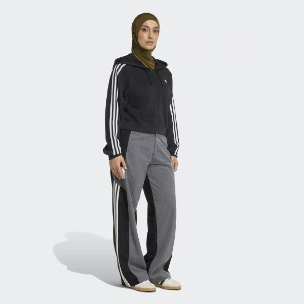 Adidas Adicolor 3 Stripes Short Zip Hoodie