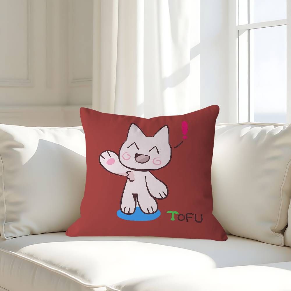

L-Inoue Toro Pillow Case Removable Washable Cushion Cover – All-Season Soft Linen 16x16Inch