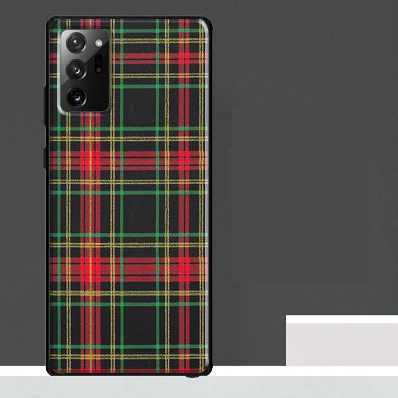 Scottish Plaid Warm Plaid Case For Samsung Galaxy S25 S24 S23 Ultra S9 S10 S20 S21 S22 Plus S23 FE S25 FE Phone Cover
