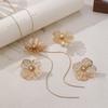 Simple personality exaggerated flower design light luxury versatile necklace ring stud earrings jewelry set