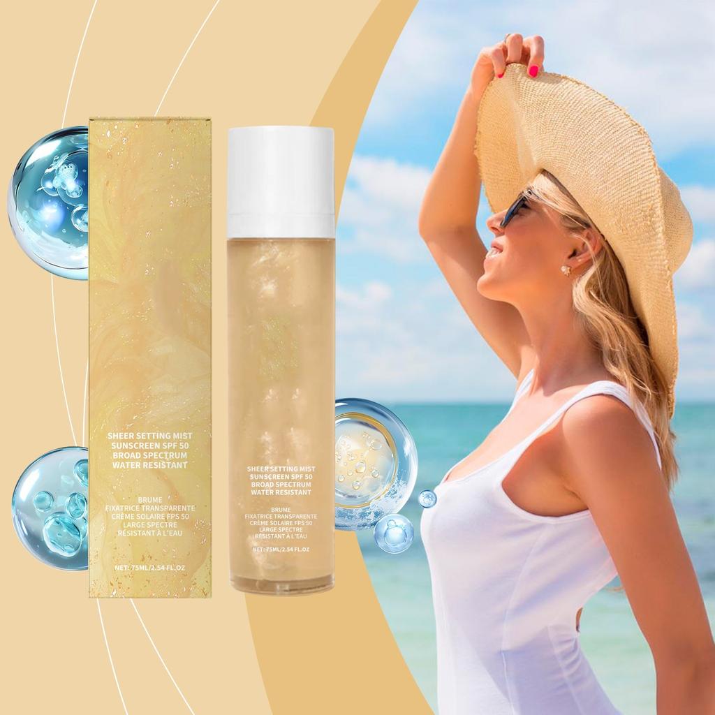 Makeup Setting Sunscreen Spray For Face - Setting Spray For Makeup, Long Lasting Makeup Setting Spray, Makeup Finishing Spray 75ml