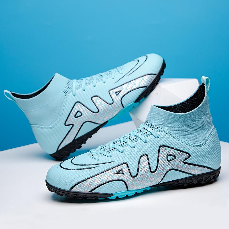 Mandarin duck football shoes men's and women's broken nails long and short nails ag primary and secondary school students children's high-top trainin