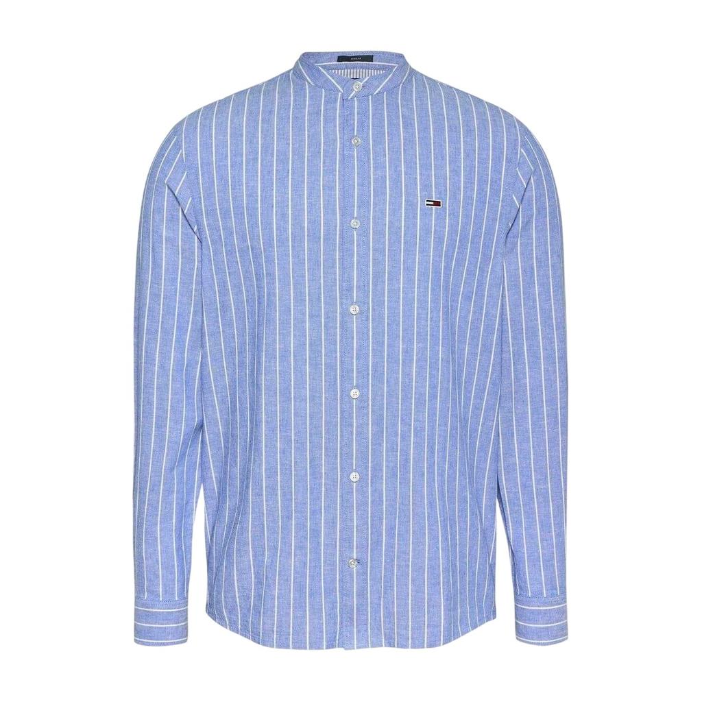 Tommy Jeans Mens Linen Long-Sleeved Shirt