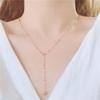 Purple Gold Pure Lip Kiss Chain Necklace Rose Gold Plated Color Gold Heart Shaped Delicate Plain Chain Collarbone Chain