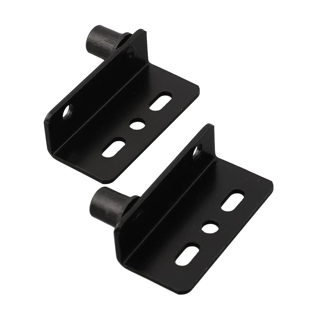 2pcs Pivot Hinges Black Concealed Shaft Door Hinge With Bushing HeavyDuty For Wood Door Cabinet Furniture Cabinet Wardrobe