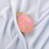 Copper Easter Egg Crystal Pendant Bohemia Necklace Pendant Colorful Enamel Pendant  Party