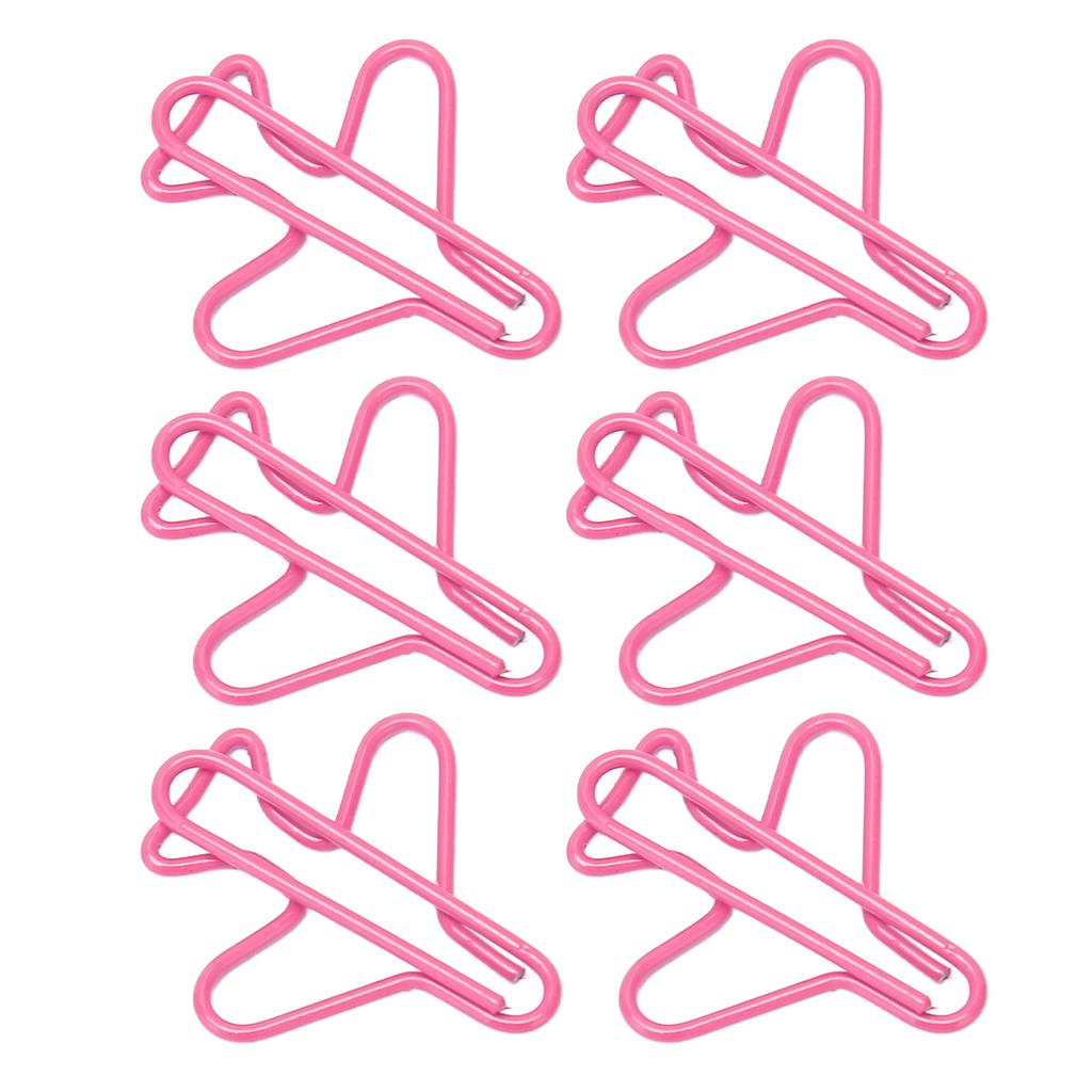 100pcs Airplane Shaped Paper Clips Rust Prevention Plating Process Cute Paper Clip for Scrapbooking Card Making
