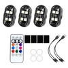1/2/4/6/8Pcs Car Motorcycle Wireless LED Strobe Lights Decor Atmosphere Light with 8 Colors Rechargeable Lights Anti-Collision LED Warning Light