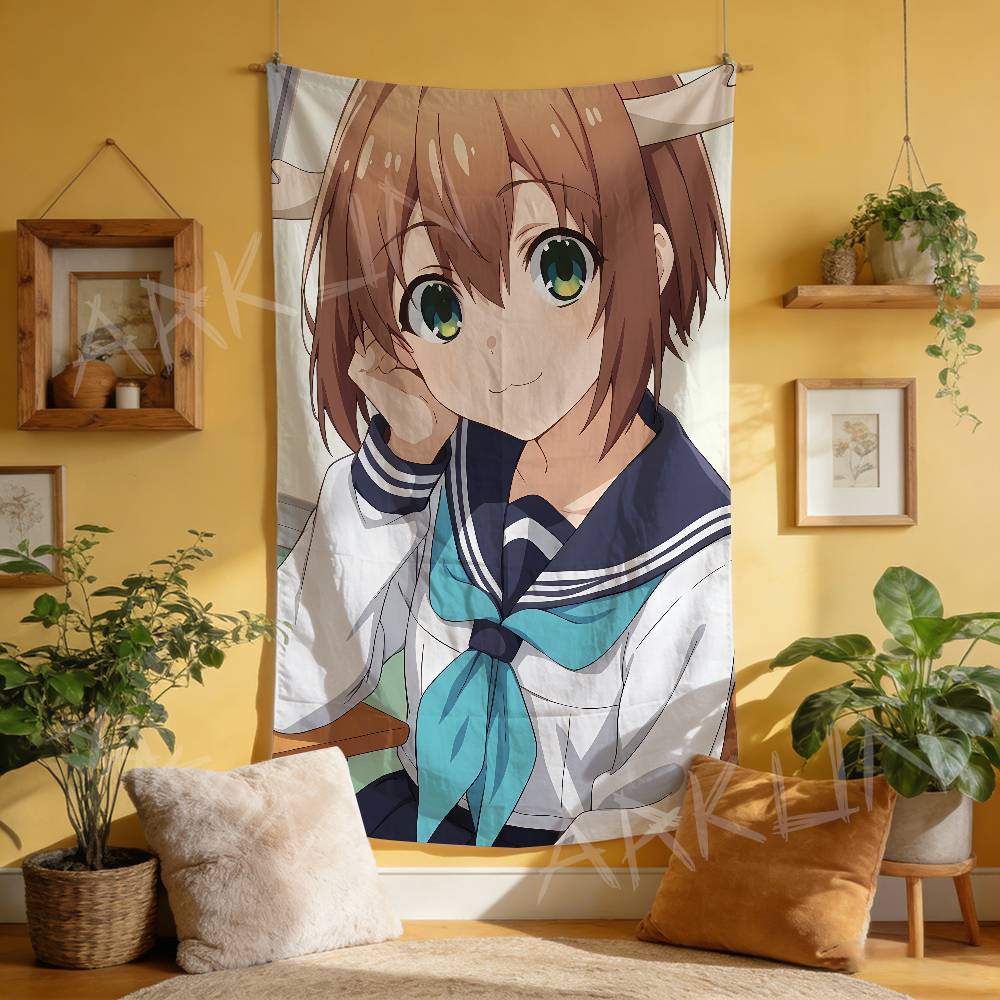 Anime Nokotan Cute Noko Shikanoko Tapestry Decoration Bedroom Dormitory Background Cloth Holiday Party Living Room Club Cloth