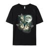 Funny Cat Three Cat Moon 3 Wolfs New Coming Man Tshirts Casual Tops Tees Cotton Fabric Birthday Luxury Designer T-Shirts