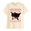 The Beast Inside Me Funny Cat Meme T Shirt for Man Woman Summer Vintage T-shirt Unisex Casual Oversized Cotton T-shirts