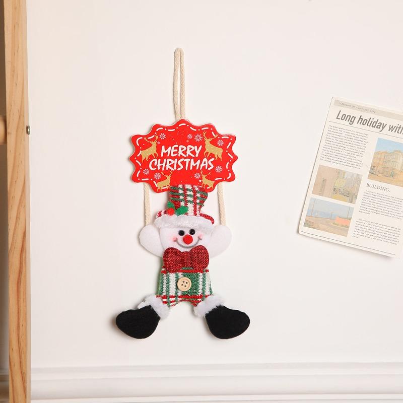 Christmas Door Pendant, Shopping Mall Merry Christmas Decor for Home 2025 Xmas Santa Claus Gifts New Year