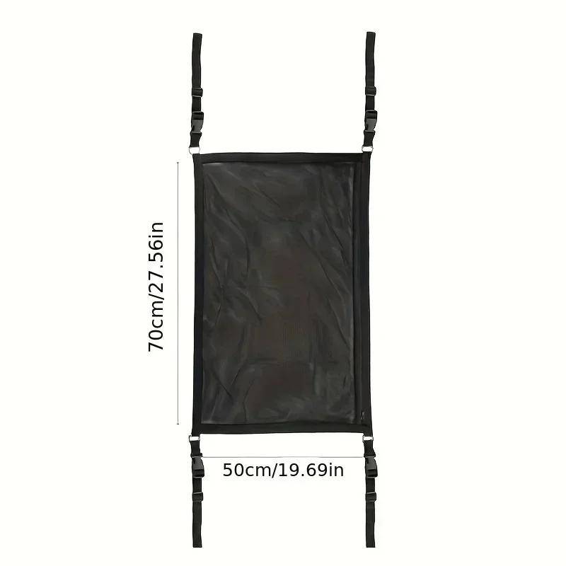 Car Ceiling Cargo Net Pocket, Car Ceiling Storage Net Strong Bearing Adjustable Capacity Roof Cargo Net Organizer, for SUV