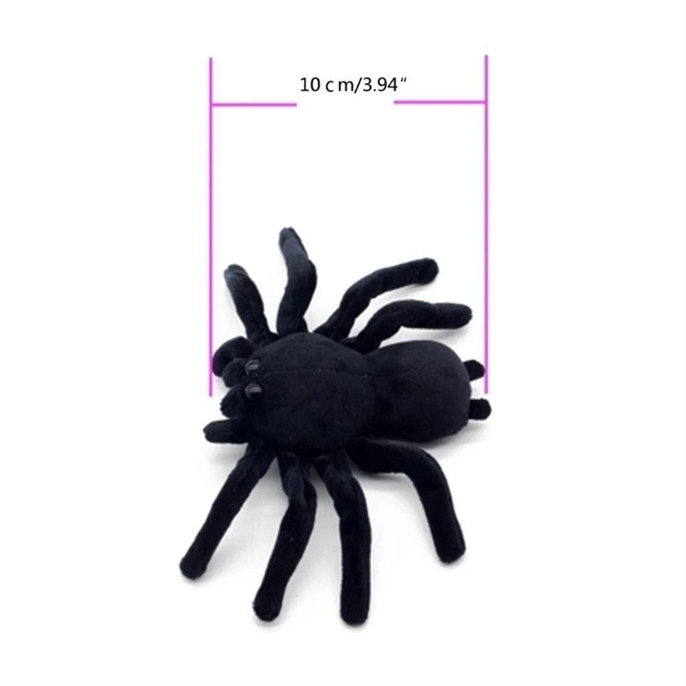 Toys Spider Brooch Black Realistic Spider Plush Toys Creative Spider Keychain