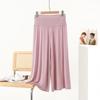 Summer Modal Plus-Size Loose Wide-Leg Cropped Pants - Korean Style High-Waist Casual Trousers