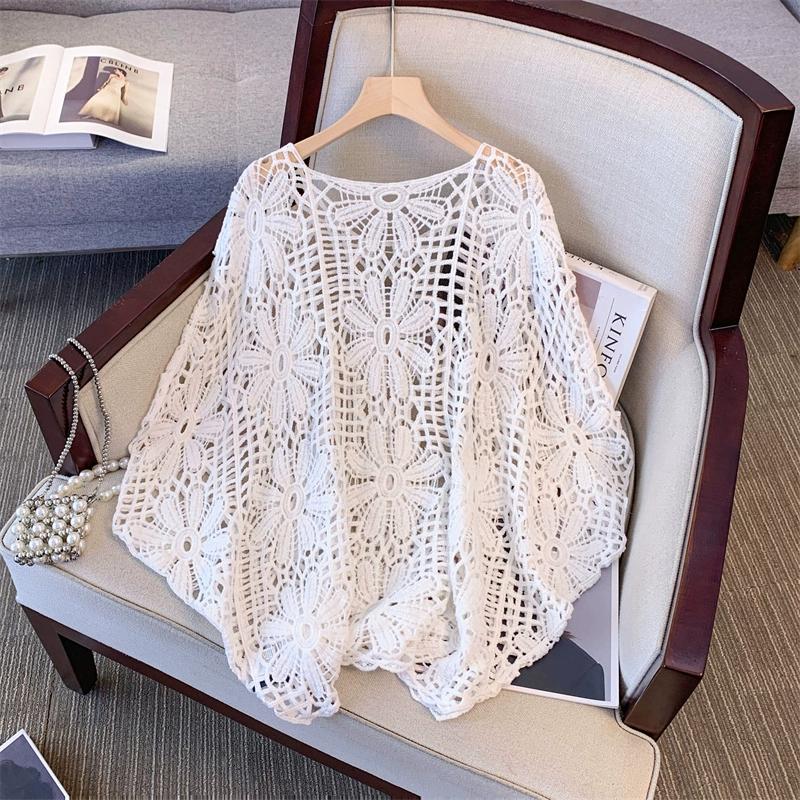 DIMANAF 2024 חולצת טי קיץ חדשה לנשים שרוולים קצרים בסיסית אופנתית תחרה חולצות טי תחרה חולצות טי יומיומיות רפויות