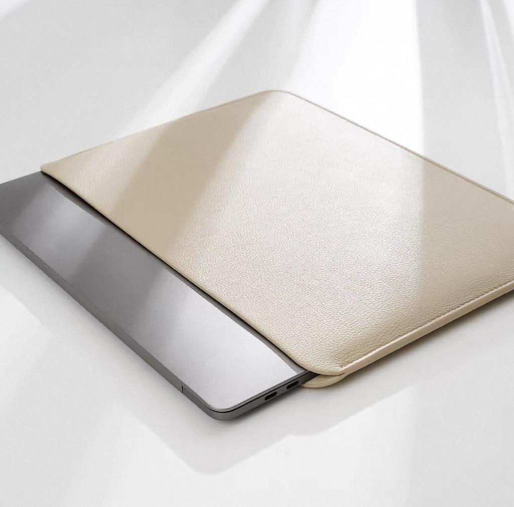 Lekki Minimalistyczny Wodoodporny Pokrowiec PU na Tablet i Laptop z Małym Wzorem Litchi