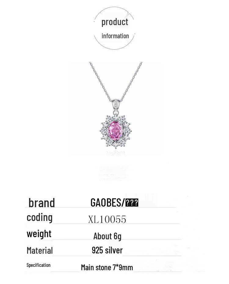 Gemstone Series High Carbon Diamond Multi-Color Necklace - Women's Fashionable Versatile Internet Celebrity Style.