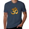 Gold foil om ohm traditional TShirt Work Wear Short Sleeve TShirt