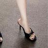 2025 Retro French Square Toe Stiletto Sandals for Women - Elegant Fairy Style