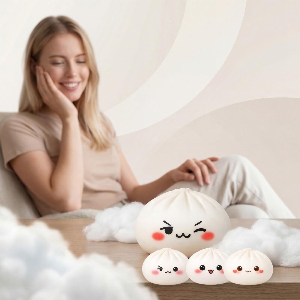 Soft Steamed Stuffed Bun Squishy Pinch Le Slow Resilience Squishy Toy Relaxation Tool