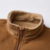 Men's Thickened Fleece Jacket with Stand Collar - Casual Autumn/Winter Outdoor Hoodie