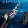 Cablecc DisplayPort 8K 60Hz 4K 144Hz DP Male to Female Extension for and Graphics Cards 1.4 Ultra-Fine Down-Angled Cable, 30cm, Desktops, Laptops,