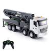 Concrete Pump Truck Toy, 2.4G Remote Control Diecast Construction Vehicles with Working Water Pump, Lights and Sounds