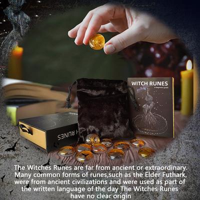 Runes Set 13 Pcs Rune Stones Witches Runes Kit Multifunctional Handicrafts Tools Portable Witch Supplies For Altar Divination