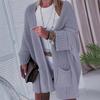 Women's Plus Size Autumn/Winter Pocket Cardigan Sweater Coat