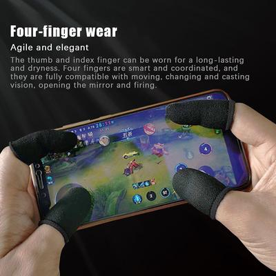 Breathable Gaming Finger Sleeves; Anti-slip and Sweatproof, 8 Pairs/16pcs for PUBG Mobile Players