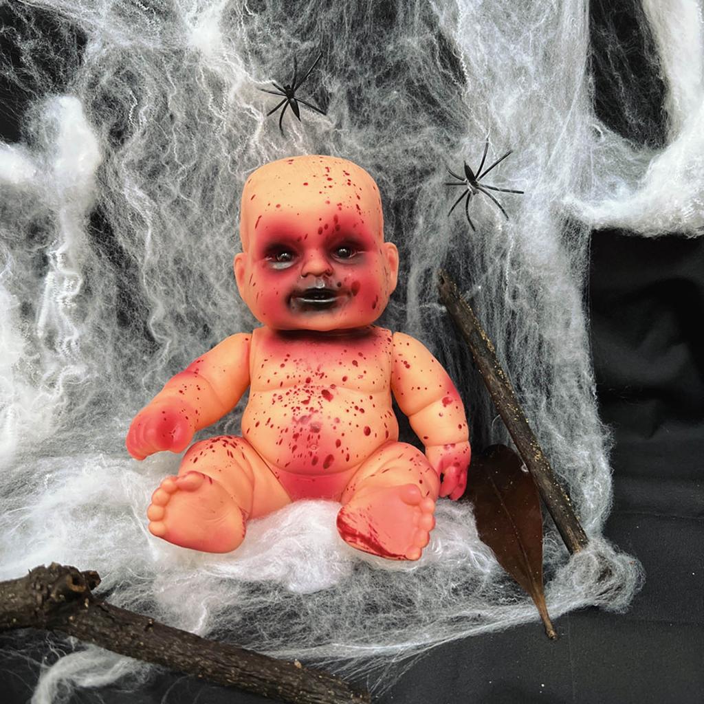 Set of 2 Festive Halloween Blood Baby Dolls Home Decor Perfect for Halloween Christmas Celebration Thrills for Home